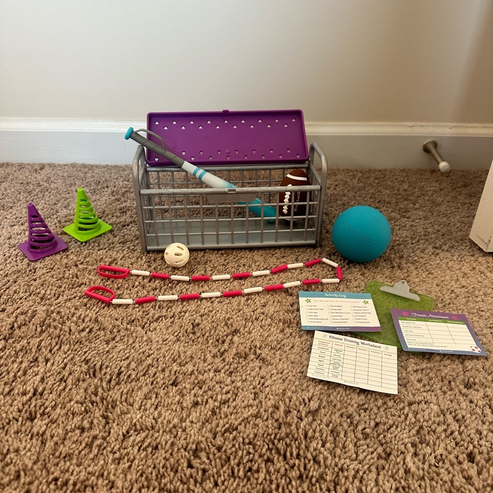 American girl doll sports set